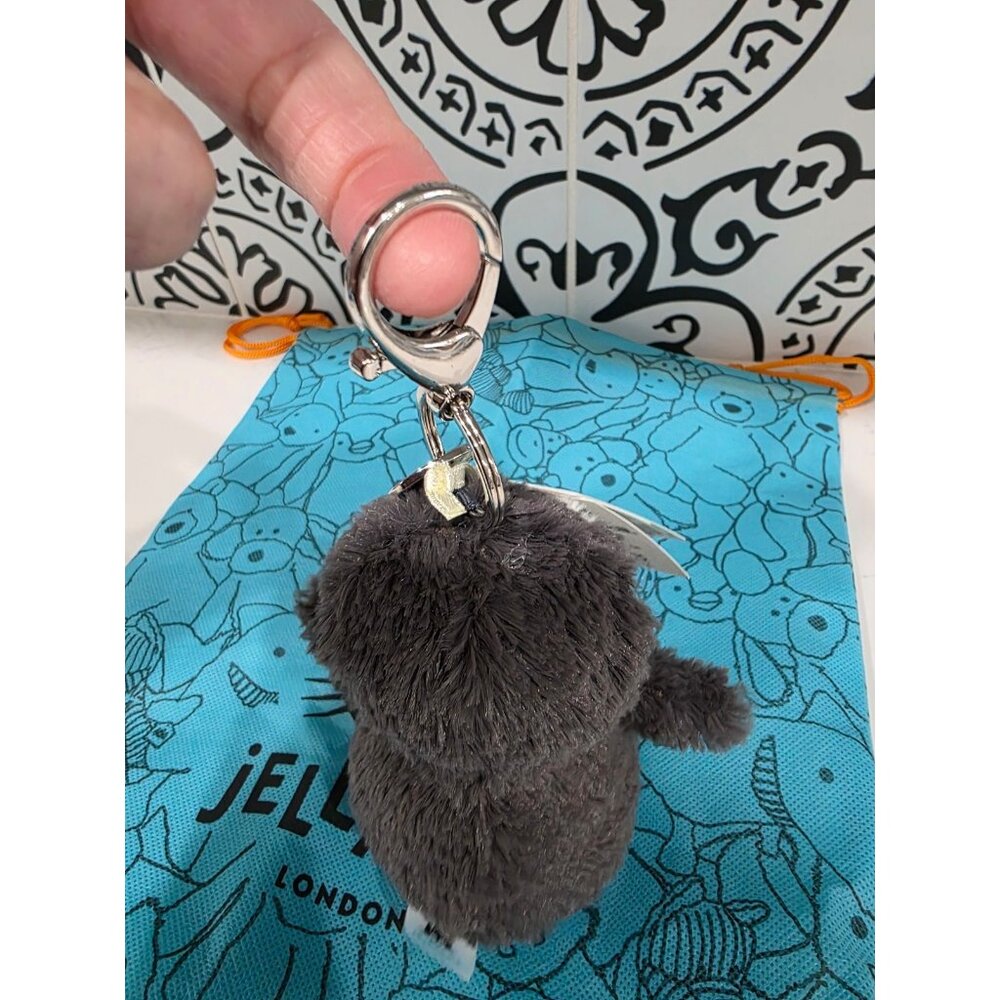 NWT Jellycat Peanut Penguin Bag Charm keychain keyring - Picture 5 of 7